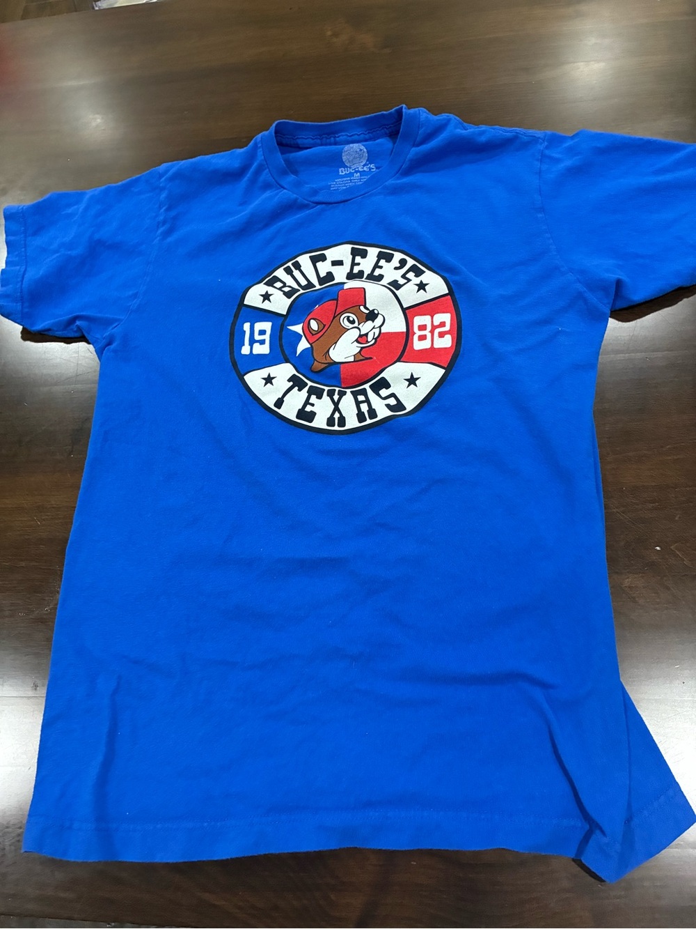 Unisex 1982 Buc-ee’s Texas Blue Short Sleeve Logo Tee Shirt